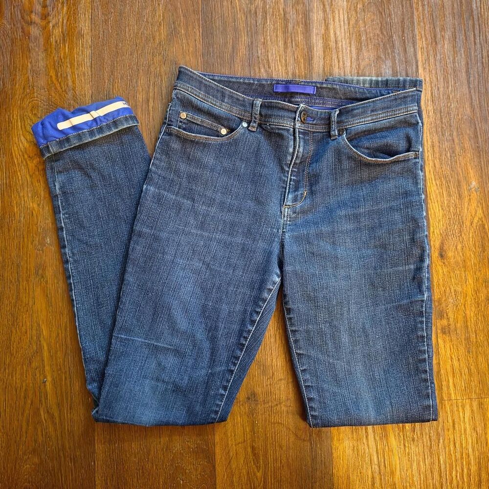 Llbean Women's Blue and Purple Jeans